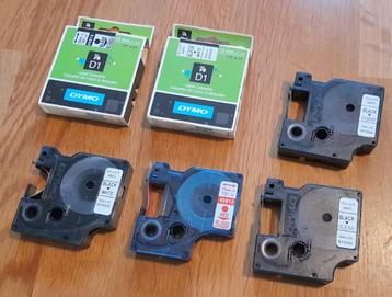 6x Dymo Etiketteertape 12mm (label cassette) beschikbaar voor biedingen