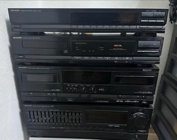 Sharp Stereo Set - Tuner, CD, Cassette, Versterker beschikbaar voor biedingen