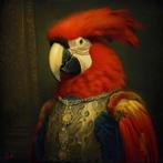 Art Top – Graffiti Groenvleugel Ara Macaw op doek, Ophalen of Verzenden
