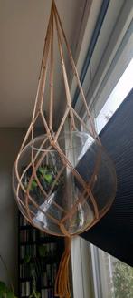 Glazen Bol in Macrame - Plantenhanger/ Lichtjes kerst, Ophalen, Overige kleuren, Minder dan 50 cm, Glas
