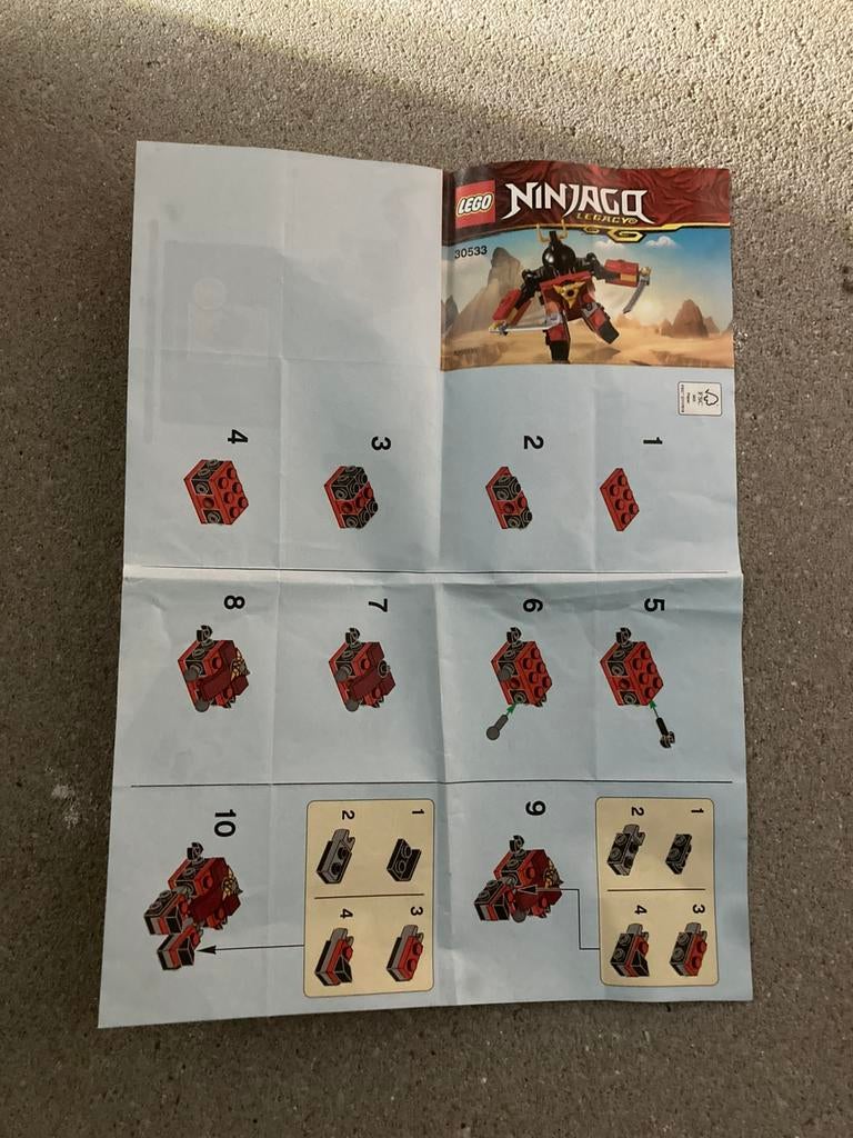 LEGO Ninjago Sam X bouwbeschrijving 30533, Ophalen of Verzenden, Gebruikt, Lego