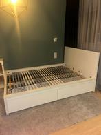 Ikea Malm bed 140 met lades, Ophalen, Wit, Tweepersoons, 140 cm