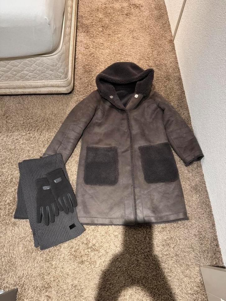 Studio ar jas faux fur maat 40, Kleding | Dames, Jassen | Winter, Zo goed als nieuw, Maat 38/40 (M), Beige, Ophalen of Verzenden