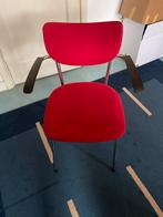 Vintage De Wit Buisframe Stoelen - Rode Bekleding, Ophalen, Gebruikt, Vier, Metaal