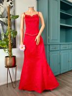 CHARBELL 2 piece gala set/jurk maat 42 - rood - stras, Galajurk, Charbell Mode, Maat 42/44 (L), Ophalen of Verzenden