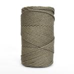 3 mm 3-ply twisted macrame touw Khaki 130 meter katoen, Hobby en Vrije tijd, Nieuw, Ophalen of Verzenden