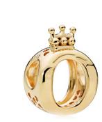Gouden Pandora Kroon Bedel, Verzenden, Pandora, Zo goed als nieuw, 1 bedel