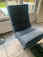 Grijs blauwe draai fauteuil, Ophalen, Minder dan 50 cm, 75 tot 100 cm, Zo goed als nieuw