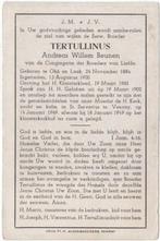 Broeder Andreas Beunen 1884 Olé en Laak + 1949 Venray, 64 jr, Verzenden