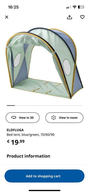 Ikea Eldfluga bed tent beschikbaar voor biedingen