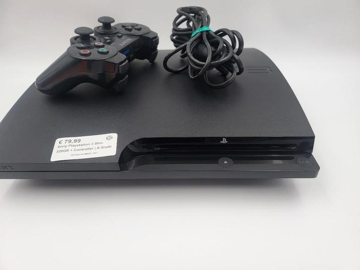 Sony Playstation 3 Slim 320GB + Controller | A Grade, Spelcomputers en Games, Spelcomputers | Sony PlayStation 3, Zo goed als nieuw