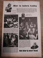 Advertentie, Het bier is weer best. van CBK, jaren 50-60, Verzamelen, Biermerken, Ophalen of Verzenden