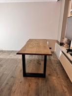Robuuste Eettafel 200x80 met Metalen U-Poot, Ophalen of Verzenden, Industrial