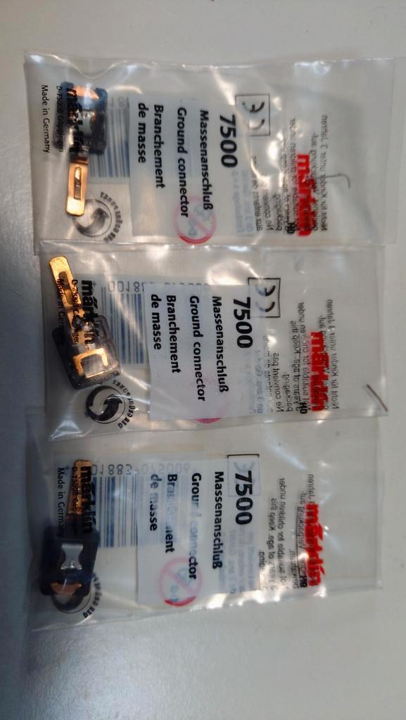 Marklin 7500 Massa Aansluitingen - 3 Stuks - Nieuw, Hobby en Vrije tijd, Modeltreinen | H0, Nieuw, Rails, Wisselstroom, Märklin