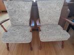 vintage stoel met armleuning , stoelen , leunstoelen , 2 stu, Ophalen, Gebruikt, Stof, 50 tot 75 cm