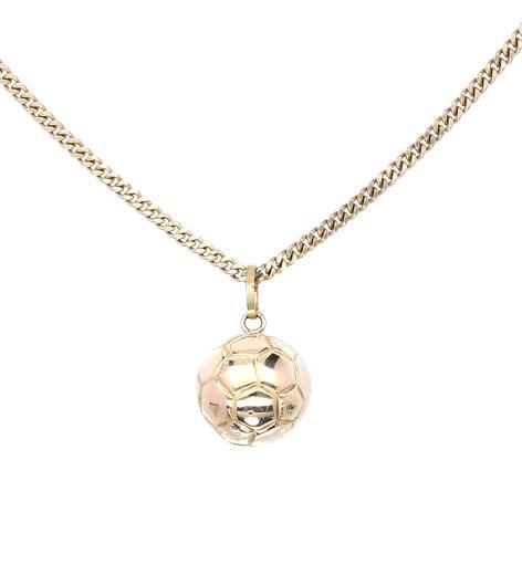 Prachtige Gouden Voetbal Hanger 14 Krt, Sieraden, Tassen en Uiterlijk, Kettinghangers, Zo goed als nieuw, Goud, Goud, Ophalen of Verzenden