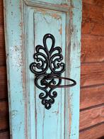 Zwart gietijzer wandornament - hang bloempot houder, Tuin en Terras, Ophalen of Verzenden, Gebruikt, Tuin