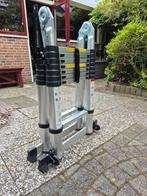Telescoopladder.  Dubbel., Doe-het-zelf en Verbouw, Ladders en Trappen, Ophalen, Zo goed als nieuw, 4 meter of meer
