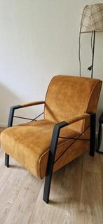 @ mooie okergele fauteuils, Huis en Inrichting, Fauteuils, Ophalen, 75 tot 100 cm, Zo goed als nieuw, Metaal