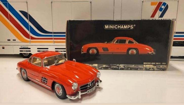 Minichamps Mercedes-Benz 300SL Gullwing Red - 1954, Hobby en Vrije tijd, Modelauto's | 1:18, Zo goed als nieuw, Auto, MiniChamps