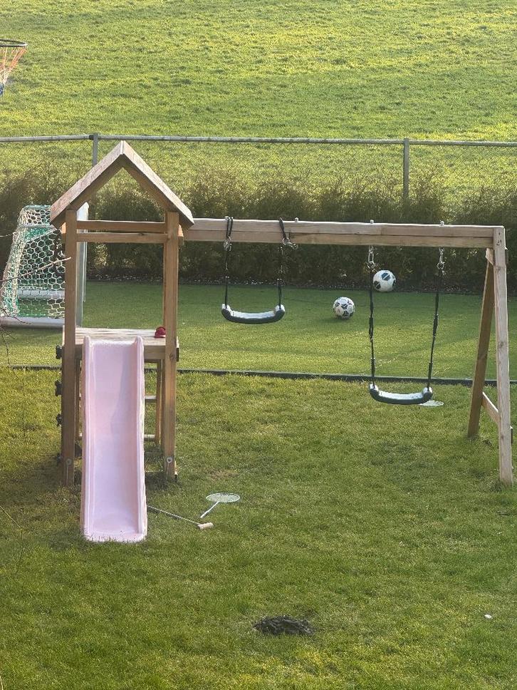 speeltoestel, Kinderen en Baby's, Speelgoed | Buiten | Speeltoestellen, Zo goed als nieuw, Klimwand, Schommel, Ophalen