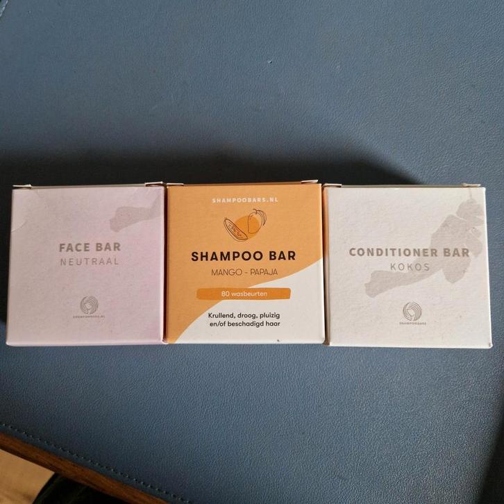 3 shampoo bars gezicht, haar en conditioner NIEUW, Sieraden, Tassen en Uiterlijk, Uiterlijk | Haarverzorging, Nieuw, Shampoo of Conditioner