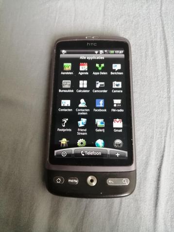 WEG=WEG!!! RETRO HTC DESIRE A8181 SMARTPHONE + LEREN HOES beschikbaar voor biedingen