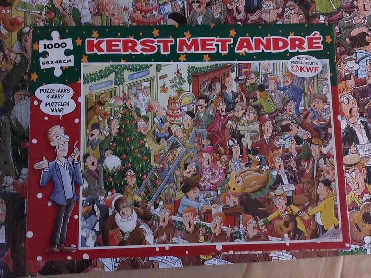 Kerstpuzzel André van Duin type jvh 1000stukjes, Hobby en Vrije tijd, Denksport en Puzzels, Nieuw, 500 t/m 1500 stukjes, Ophalen of Verzenden