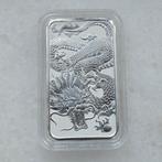 2 x 1 ounce rectangle  dragon 2022, Ophalen of Verzenden, Zilver
