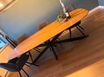 Deens Ovale Eettafel - 240 cm, Huis en Inrichting, Tafels | Eettafels, Ophalen, Gebruikt, 100 tot 150 cm, 200 cm of meer