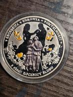 Zilverenkleurige Herdenkingsmunt Huwelijk, Postzegels en Munten, Penningen en Medailles, Ophalen of Verzenden, Overige materialen