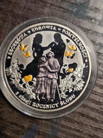 Zilverenkleurige Herdenkingsmunt Huwelijk beschikbaar voor biedingen