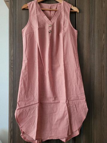 Nieuw SHEIN 100% katoen  zomerjurkje oudroze blush pink mt S beschikbaar voor biedingen