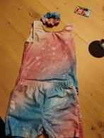 Leuk turnpakje met broekje en scrunchie, Zo goed als nieuw, Roze, Turnpak(je), Kindermaat 122 t/m 140