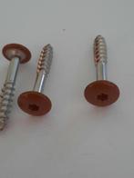 50 -100 stuks RVS schroeven KOPERBRUIN 5,5 X35, Verzenden, Nieuw