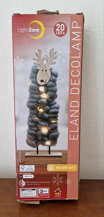 Houten Eland Kerstdecoratie met Lichtjes beschikbaar voor biedingen