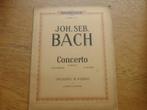 BACH CONCERTO A-MOLL VOOR VIOOL EN PIANO, Gebruikt, Ophalen of Verzenden, Piano