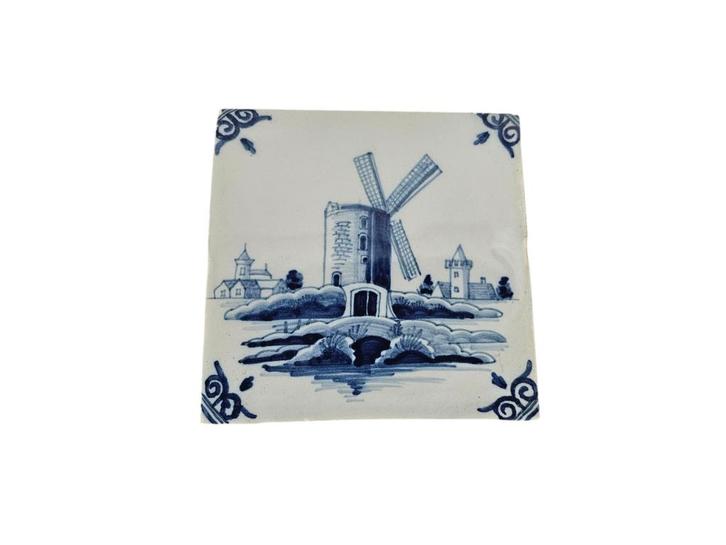 Koninklijke Tichelaar Makkum - Molen - handbeschilderd, Antiek en Kunst, Antiek | Wandborden en Tegels, Ophalen of Verzenden