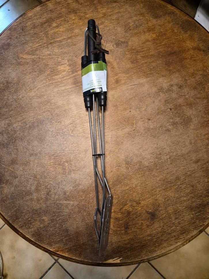 Barbecue Set NIEUW 3-delig: Tang, Vork & Spatel, Tuin en Terras, Barbecue-accessoires, Nieuw, Ophalen of Verzenden