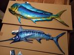 Set van 3x Glass-Art wand-deco...Tonijn+Marlijn+Dorado..., Overige typen, Eurocatch, Nieuw, Ophalen of Verzenden
