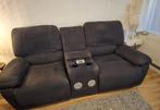 Elektrische bioscoopbank 2-zits met speakers & coolers, Ophalen, Gebruikt, Stof, Modern