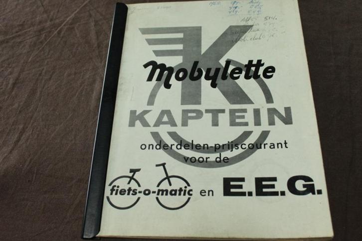 Kaptein Mobylette EEG Fiets o Matic onderdelen boek 1968 ??, Fietsen en Brommers, Handleidingen en Instructieboekjes, Gebruikt