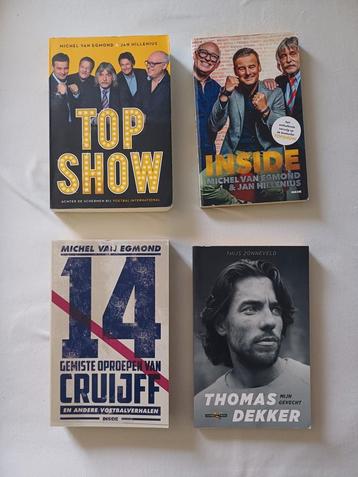 4 voetbalboeken top show, inside, cruiff beschikbaar voor biedingen