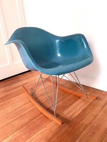 Eames fiber RAR rocking chair PETROL beschikbaar voor biedingen