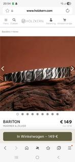 Holzkern zilver/marmer armband, Sieraden, Tassen en Uiterlijk, Ophalen of Verzenden, Zo goed als nieuw, Zilver, Met edelsteen