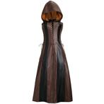 Middeleeuwse leren jurk (gothic steampunk bruine zwarte), Kleding | Dames, Carnavalskleding en Feestkleding, Verzenden, Nieuw