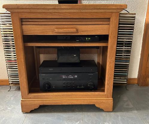 Te koop rustiek eiken tv-kastje met roldeur, Antiek en Kunst, Antiek | Meubels | Kasten, Ophalen