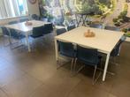 NETTE Kantineset - tafel met 8 Pantra Sting kunststof stoele, Huis en Inrichting, Ophalen, Wit, X, Vijf, Zes of meer stoelen