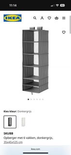 IKEA Skubb Opberger - 6 Vakken - Donkergrijs, Huis en Inrichting, Kasten | Kledingkasten, Met plank(en), 100 tot 150 cm, Nieuw