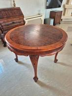 Wortelnoten Ronde eetkamertafel. Uitschuifbaar, Ophalen